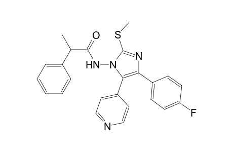 N-[4-(4-fluorophenyl)-2-methylthio-5-(pyridin-4-yl)-1H-imidazol-1-yl]-2-phenylpropanamide