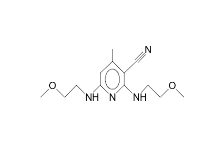 2,6-Bis(2-methoxy-ethylamino)-4-methyl-3-pyridinecarbonitrile