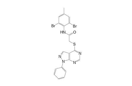 N-(2,6-dibromo-4-methylphenyl)-2-[(1-phenyl-1H-pyrazolo[3,4-d]pyrimidin-4-yl)sulfanyl]acetamide