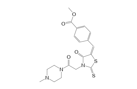benzoic acid, 4-[(E)-[3-[2-(4-methyl-1-piperazinyl)-2-oxoethyl]-4-oxo-2-thioxo-5-thiazolidinylidene]methyl]-, methyl ester