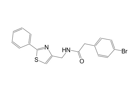 2-(4-bromophenyl)-N-[(2-phenyl-1,3-thiazol-4-yl)methyl]acetamide