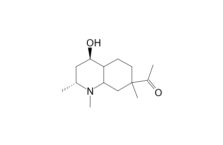 1,2,7-trimethyl-7-acetyl-trans-decahydro-4-quinolol