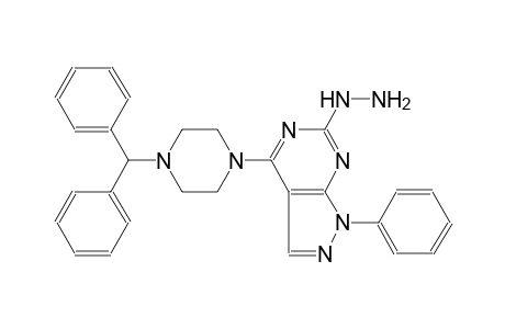 4-(4-benzhydryl-1-piperazinyl)-6-hydrazino-1-phenyl-1H-pyrazolo[3,4-d]pyrimidine