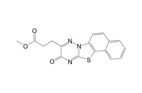 Methyl 3-oxo-3H-naphtho[1',2' : 4,5]thiazolo[3,2-b]-[1,2,4]-triazin-2-propionate