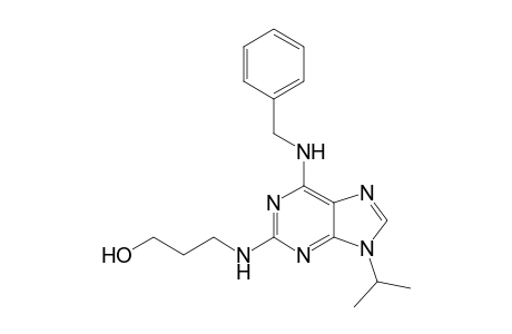3-[[6-(benzylamino)-9-isopropyl-purin-2-yl]amino]propan-1-ol