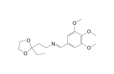 1,3-Dioxolane-2-ethanamine, 2-ethyl-N-[(3,4,5-trimethoxyphenyl)methylene]-