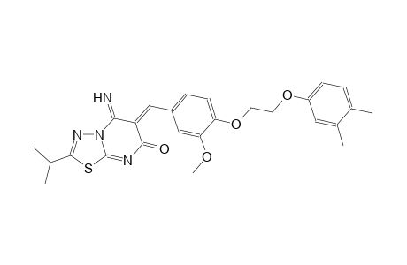 7H-[1,3,4]thiadiazolo[3,2-a]pyrimidin-7-one, 6-[[4-[2-(3,4-dimethylphenoxy)ethoxy]-3-methoxyphenyl]methylene]-5,6-dihydro-5-imino-2-(1-