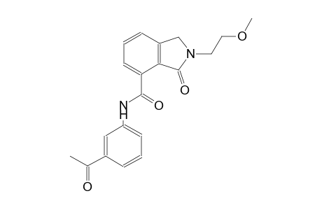N-(3-acetylphenyl)-2-(2-methoxyethyl)-3-oxo-4-isoindolinecarboxamide