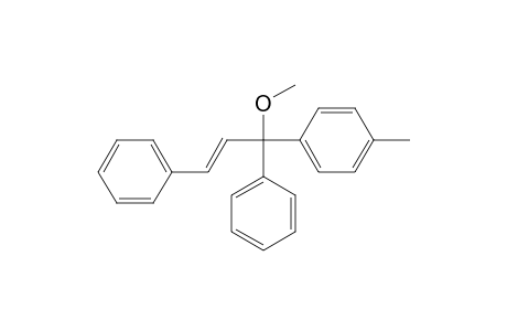 Benzene, 1-(1-methoxy-1,3-diphenyl-2-propenyl)-4-methyl-, (E)-