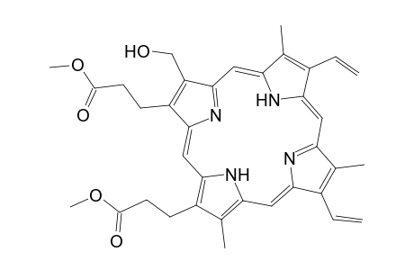 21H,23H-Porphine-2,18-dipropanoic acid, 7,12-diethenyl-17-(hydroxymethyl)-3,8,13-trimethyl-, dimethyl ester