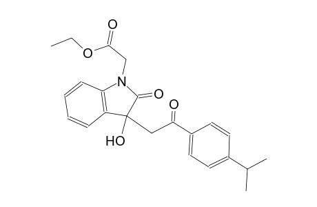1H-indole-1-acetic acid, 2,3-dihydro-3-hydroxy-3-[2-[4-(1-methylethyl)phenyl]-2-oxoethyl]-2-oxo-, ethyl ester