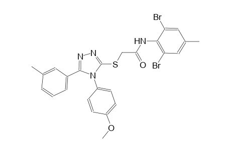 N-(2,6-dibromo-4-methylphenyl)-2-{[4-(4-methoxyphenyl)-5-(3-methylphenyl)-4H-1,2,4-triazol-3-yl]sulfanyl}acetamide