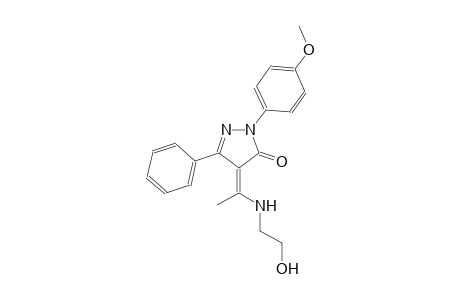 3H-pyrazol-3-one, 2,4-dihydro-4-[1-[(2-hydroxyethyl)amino]ethylidene]-2-(4-methoxyphenyl)-5-phenyl-, (4Z)-