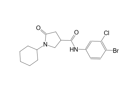 3-pyrrolidinecarboxamide, N-(4-bromo-3-chlorophenyl)-1-cyclohexyl-5-oxo-