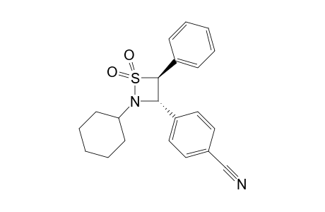trans-2-Cyclohexyl-3-(4-cyanophenyl)-4-phenyl-1,2-thiazetizine 1,1-dioxide