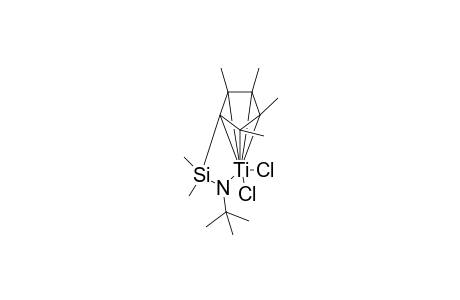 [.eta(5) : .eta(1) - (N)-1-[(t-butylamido)dimethylsilyl]-2,3,4-trimethyl-5-(1'-methylallyl)cyclopentadiene-dichlorotitanium complex