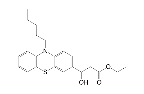 Ethyl 3-hydroxy-3-(10-pentyl-10H-phenothiazin-3-yl)-propanoate