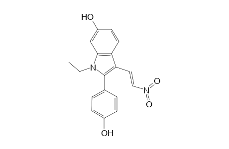 1-ethyl-2-(4-hydroxyphenyl)-3-[(E)-2-nitroethenyl]-6-indolol
