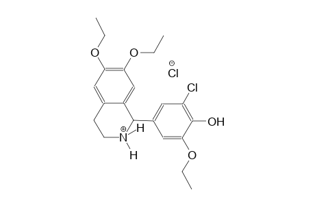 isoquinolinium, 1-(3-chloro-5-ethoxy-4-hydroxyphenyl)-6,7-diethoxy-1,2,3,4-tetrahydro-, chloride