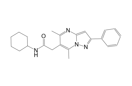 pyrazolo[1,5-a]pyrimidine-6-acetamide, N-cyclohexyl-5,7-dimethyl-2-phenyl-