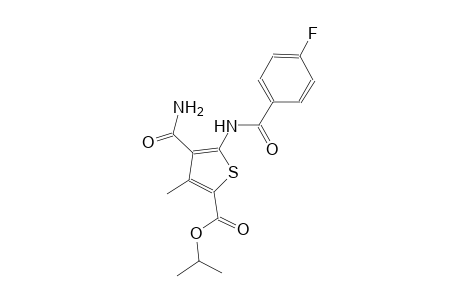 isopropyl 4-(aminocarbonyl)-5-[(4-fluorobenzoyl)amino]-3-methyl-2-thiophenecarboxylate