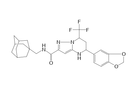 5-Benzo[1,3]dioxol-5-yl-7-trifluoromethyl-4,5,6,7-tetrahydro-pyrazolo[1,5-a]pyrimidine-2-carboxylic acid (adamantan-1-ylmethyl)-amide