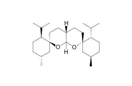 Dispiro[(1S,2S,4R)-1-isopropyl-4-methylcyclohexane-2,2'-cis-tetrahydropyrano[2,3-b]pyran-7',2"-{(1S,2S,4R)-1-isopropyl-4-methylcyclohexane}]