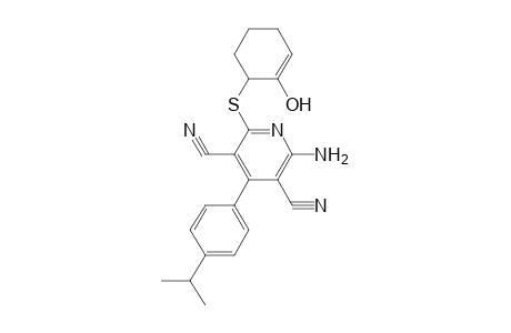 2-Amino-6-(2-hydroxy-cyclohex-2-enylsulfanyl)-4-(4-isopropyl-phenyl)-pyridine-3,5-dicarbonitrile