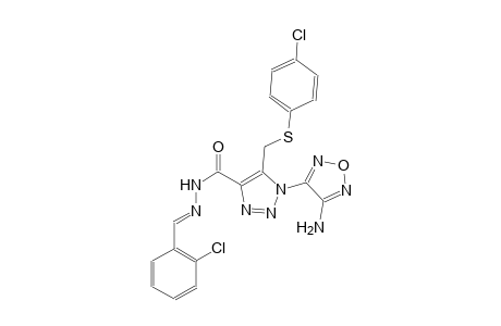1-(4-amino-1,2,5-oxadiazol-3-yl)-N'-[(E)-(2-chlorophenyl)methylidene]-5-{[(4-chlorophenyl)sulfanyl]methyl}-1H-1,2,3-triazole-4-carbohydrazide