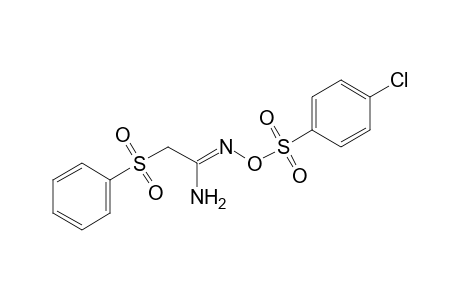 O-[(p-chlorophenyl)sulfonyl]-2-(phenylsulfonyl)acetamidoxime