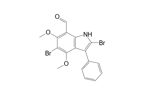 2.5-Dibromo-4,6-dimethoxy-3-phenylindole-7-carbaldehyde