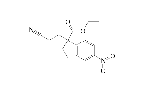 Ethyl 4-cyano-2-ethyl-2-(4-nitrophenyl)butanoate