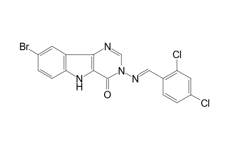 8-Bromanyl-3-[(E)-(2,4-dichlorophenyl)methylideneamino]-5H-pyrimido[5,4-b]indol-4-one