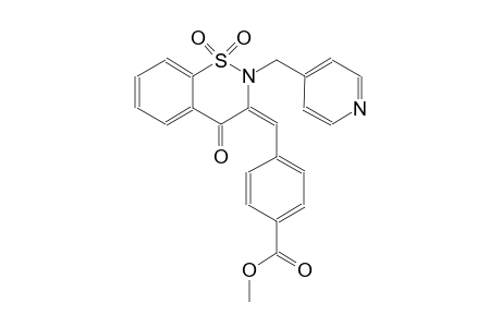 benzoic acid, 4-[(E)-(1,1-dioxido-4-oxo-2-(4-pyridinylmethyl)-2H-1,2-benzothiazin-3(4H)-ylidene)methyl]-, methyl ester