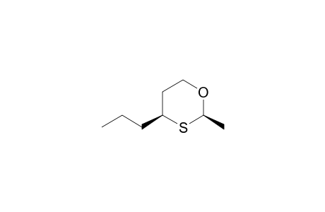 1,3-Oxathiane, 2-methyl-4-propyl-, cis-