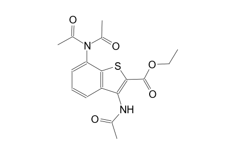 benzo[b]thiophene-2-carboxylic acid, 3-(acetylamino)-7-(diacetylamino)-, ethyl ester