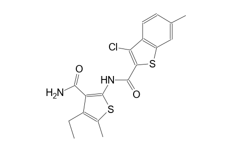 N-[3-(aminocarbonyl)-4-ethyl-5-methyl-2-thienyl]-3-chloro-6-methyl-1-benzothiophene-2-carboxamide
