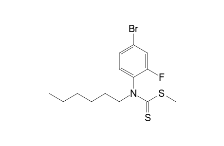 Methyl N-hexyl-N-(4-bromo-2-fluorophenyl)dithiocarbamate