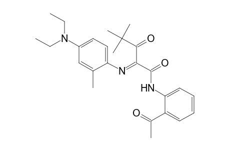 Pentanamide, N-(2-acetylphenyl)-2-[[4-(diethylamino)-2-methylphenyl]imino]-4,4-dimethyl-3-oxo-