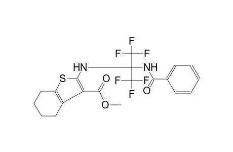 benzo[b]thiophene-3-carboxylic acid, 2-[[1-(benzoylamino)-2,2,2-trifluoro-1-(trifluoromethyl)ethyl]amino]-4,5,6,7-tetrahydro-, methyl ester