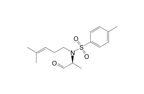 4-Methyl-N-(4-methylpent-3-enyl)-N-[(2S)-1-oxidanylidenepropan-2-yl]benzenesulfonamide