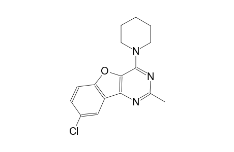 8-chloro-2-methyl-4-(1-piperidinyl)[1]benzofuro[3,2-d]pyrimidine