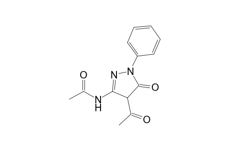 N-(Acetyl-4,5-dihydro-5-oxo-1-phenyl-1H-pyrazol-3-yl)acetamide