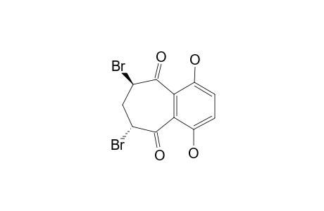 6,8-DIBROMO-1,4-DIHYDROXY-7,8-DIHYDRO-5H-BENZO-[A]-CYCLOHEPTENE-5,9(6H)-DIONE