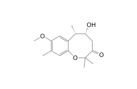 (5R,6S)-5-hydroxy-8-methoxy-2,2,6,9-tetramethyl-5,6-dihydro-4H-1-benzoxocin-3-one
