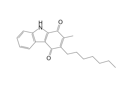 3-Heptyl-2-methyl-9H-carbazole-1,4-quinone