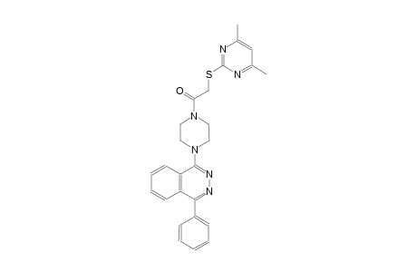 1-(4-{[(4,6-dimethyl-2-pyrimidinyl)sulfanyl]acetyl}-1-piperazinyl)-4-phenylphthalazine