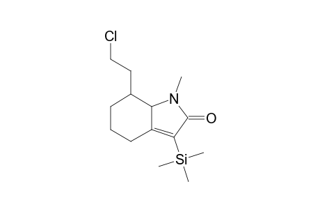 7-(2-CHLOROETHYL)-1-METHYL-3-(TRIMETHYLSILANYL)-1,4,5,6,7,7A-HEXAHYDROINDOL-2-ONE