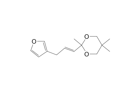 1,3-Dioxane, 2-[3-(3-furanyl)-1-propenyl]-2,5,5-trimethyl-, (E)-