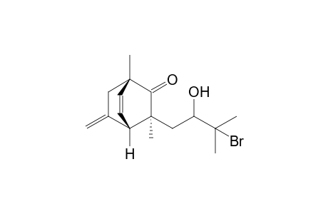 (-)-(1S,3S,4S)-1,3-Dimethyl-3-(3-bromo-2-hydroxy-3-methylbutyl)-8-methylenebicyclo[2.2.2]oct-5-en-2-one